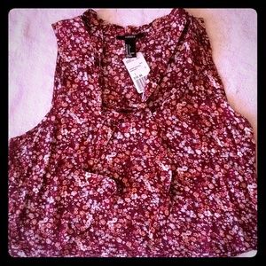 NWT Floral pussy bow halter